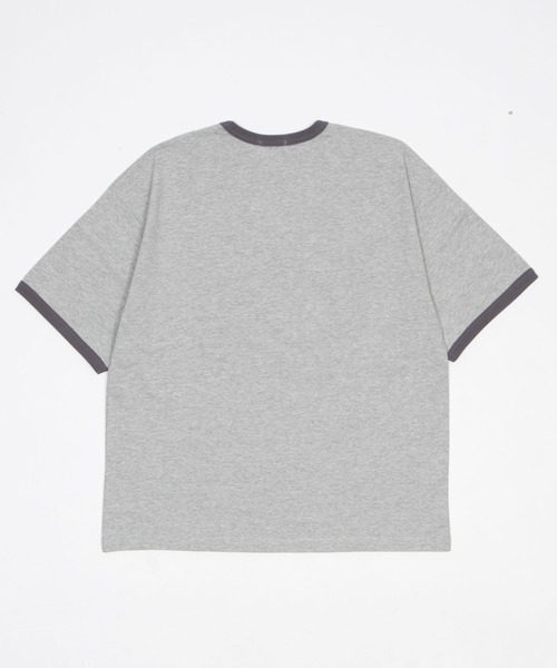 WEGO（ウィゴー）の「WEGO/【26年春夏新作】グラフィックリンガーT（Tシャツ/カットソー・メンズ・グレー/ネイビー/ホワイト・MEDIUM/LARGE）」の4枚目の写真