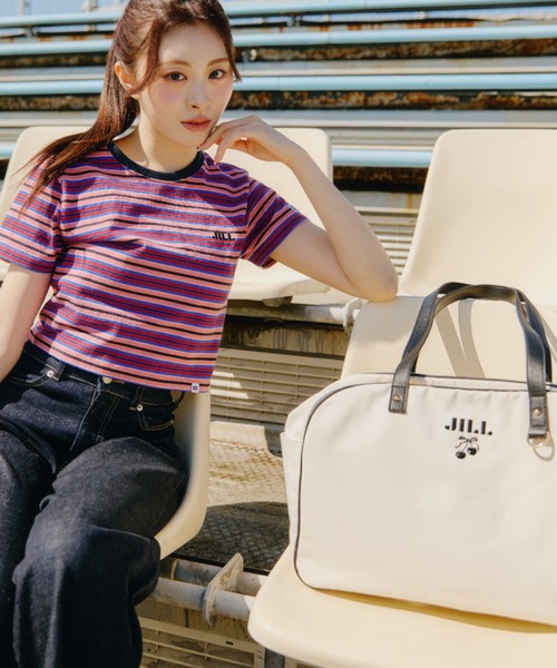 JILL by JILL STUART(ジルバイジルスチュアート)の「<cherryシリーズ>トラベルボストンバッグ(ボストンバッグ・レディース・ネイビー/ピンク/ホワイト・FREE)」の4枚目の写真