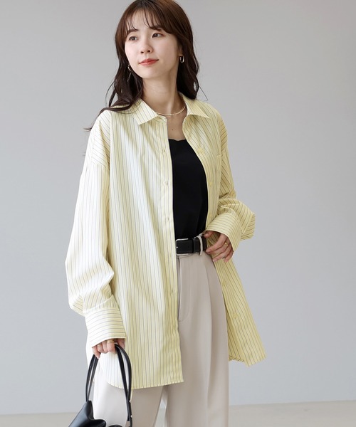 Aletta vita(アレッタビータ)の「エステルツイルマルチストライプシャツ(シャツ/ブラウス・レディース・イエロー/サックスブルー・M)」の17枚目の写真
