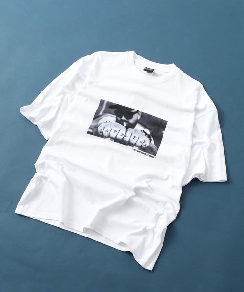 FUNALIVE(ファンアライブ)の「転写プリントTシャツ 半袖(Tシャツ/カットソー・メンズ・ホワイト系6/ホワイト系7/ホワイト系8/ホワイト系3/ホワイト系5/ホワイト系1/ホワイト系2/ホワイト系4/ホワイト系その他/ホワイト系その他2/ホワイト系その他4/ホワイト系その他3・S/M/L/XL)」の1枚目の写真