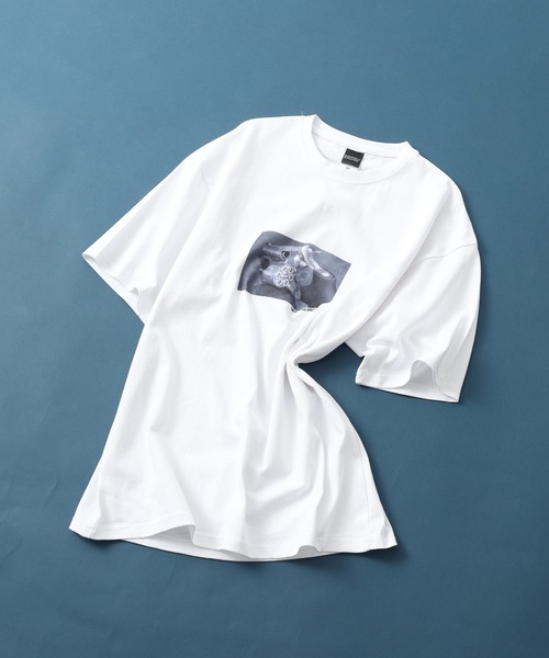 FUNALIVE(ファンアライブ)の「転写プリントTシャツ 半袖(Tシャツ/カットソー・メンズ・ホワイト系6/ホワイト系7/ホワイト系8/ホワイト系3/ホワイト系5/ホワイト系1/ホワイト系2/ホワイト系4/ホワイト系その他/ホワイト系その他2/ホワイト系その他4/ホワイト系その他3・S/M/L/XL)」の10枚目の写真