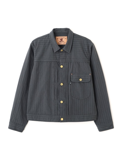 schott(ショット)の「Schott/ショット/LOT. 763J STRIPE FRISCO/ストライプ フリスコ(ブルゾン・メンズ・ブラック/チャコール・XL/2XL/M/L)」の16枚目の写真