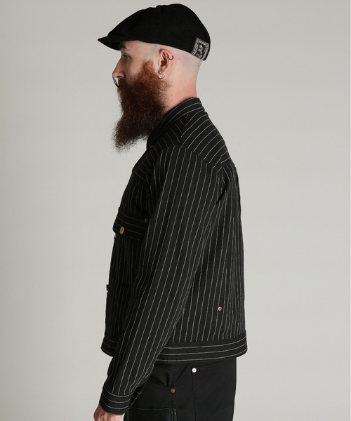 schott(ショット)の「Schott/ショット/LOT. 763J STRIPE FRISCO/ストライプ フリスコ(ブルゾン・メンズ・ブラック/チャコール・XL/2XL/M/L)」の5枚目の写真