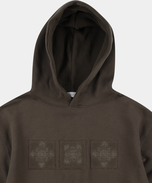 SLOWACID（スローアシッド）の「ワッフルロゴパッチフードパーカー[モカ]（パーカー・レディース・その他・X-LARGE/SMALL/MEDIUM/LARGE）」の3枚目の写真