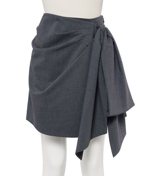 FRAY I.D（フレイアイディー）の「ボリュームリボンスカショーパン（その他パンツ・レディース・ブラック/カーキ/グレー・0/1）」の12枚目の写真