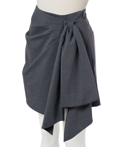 FRAY I.D（フレイアイディー）の「ボリュームリボンスカショーパン（その他パンツ・レディース・ブラック/カーキ/グレー・0/1）」の8枚目の写真