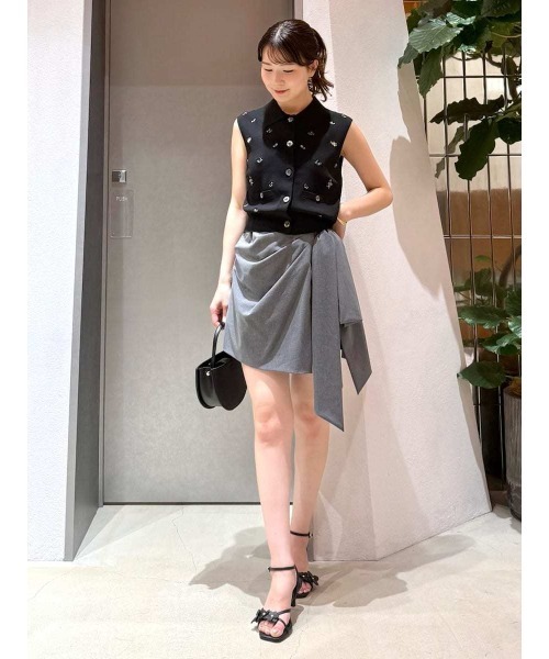 FRAY I.D（フレイアイディー）の「ボリュームリボンスカショーパン（その他パンツ・レディース・ブラック/カーキ/グレー・0/1）」の16枚目の写真
