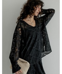 [2026 SUMMER COLLECTION]ストレッチブロックレースフードシャツ