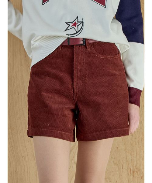 MAXZA（マージャコレクション）の「コーデュロイハイウエストショートパンツ（その他パンツ・レディース・スカイブルー/ブラウン・55/66/77）」の3枚目の写真
