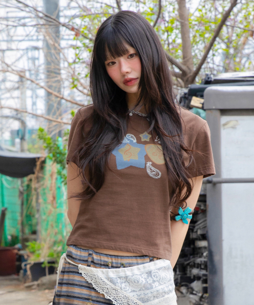 RuNaKi'Hu'(ルナキフ)の「WXT073 ホシウタTシャツ (ブラウン)(Tシャツ/カットソー・レディース・その他・1/2)」の7枚目の写真