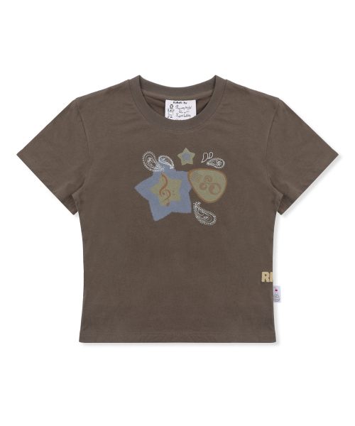 RuNaKi'Hu'(ルナキフ)の「WXT073 ホシウタTシャツ (ブラウン)(Tシャツ/カットソー・レディース・その他・1/2)」の5枚目の写真