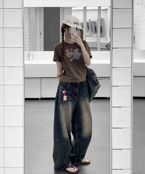 RuNaKi'Hu'(ルナキフ)の「WXT073 ホシウタTシャツ (ブラウン)(Tシャツ/カットソー・レディース・その他・1/2)」の2枚目の写真