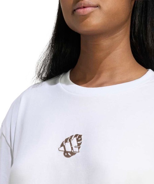 adidas(アディダス)の「アディダス adidas アニマル オーバーサイズ グラフィック Tシャツ(Tシャツ/カットソー・レディース・ベージュ/ベビーピンク/ブラック・S/M/L/XL)」の6枚目の写真