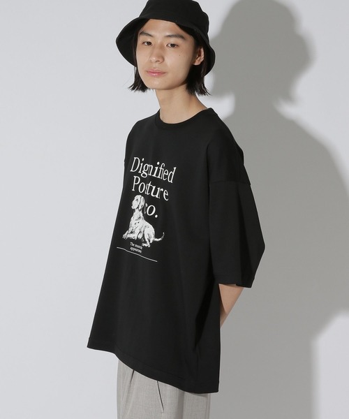 LAKOLE(ラコレ)の「アニマルグラフィックスムースT / 669287(Tシャツ/カットソー・メンズ・ブラック/ホワイト/サックスブルー・LARGE/MEDIUM)」の10枚目の写真