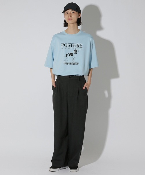 LAKOLE(ラコレ)の「アニマルグラフィックスムースT / 669287(Tシャツ/カットソー・メンズ・ブラック/ホワイト/サックスブルー・LARGE/MEDIUM)」の11枚目の写真