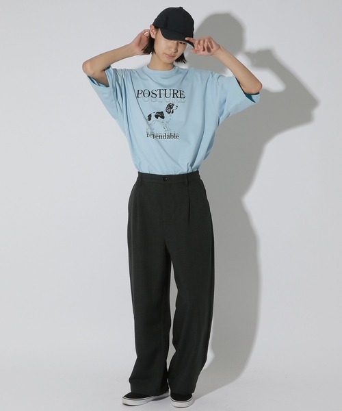 LAKOLE(ラコレ)の「アニマルグラフィックスムースT / 669287(Tシャツ/カットソー・メンズ・ブラック/ホワイト/サックスブルー・LARGE/MEDIUM)」の12枚目の写真