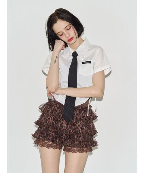 jouetie(ジュエティ)の「ボリュームチュールティアードパンツ(その他パンツ・レディース・ブラウン/レッド/ブラック/オフホワイト・FREE)」の16枚目の写真