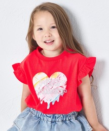 セール】kids 花柄パフスリーブTシャツ（Tシャツ/カットソー