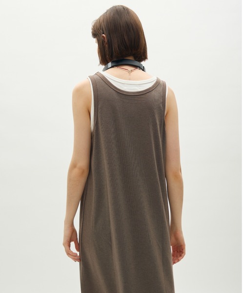 full/fill.(フルフィル)の「layered tank long onepiece / レイヤードタンクロングワンピース(ワンピース・レディース・グレー/ブラウン・FREE)」の22枚目の写真