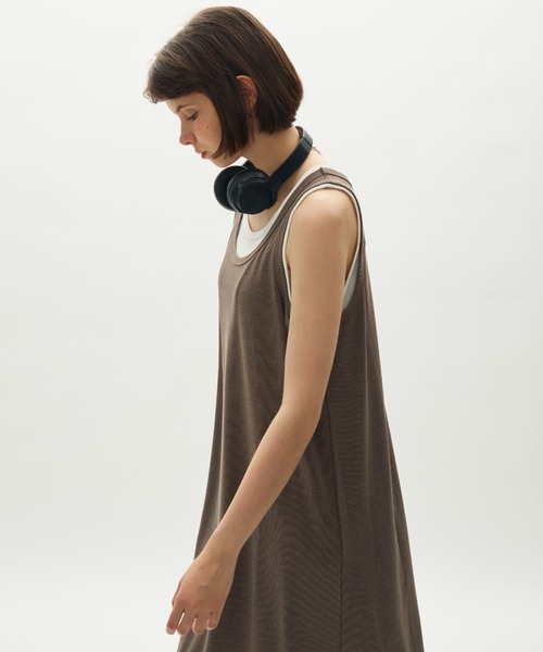 full/fill.(フルフィル)の「layered tank long onepiece / レイヤードタンクロングワンピース(ワンピース・レディース・グレー/ブラウン・FREE)」の21枚目の写真