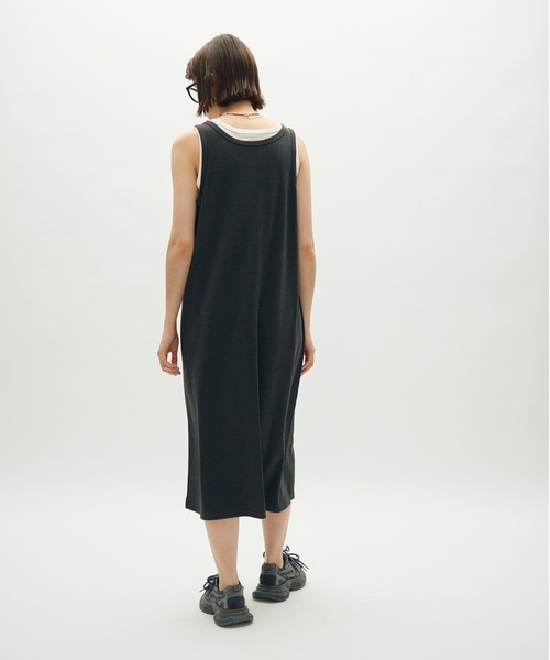 full/fill.(フルフィル)の「layered tank long onepiece / レイヤードタンクロングワンピース(ワンピース・レディース・グレー/ブラウン・FREE)」の19枚目の写真