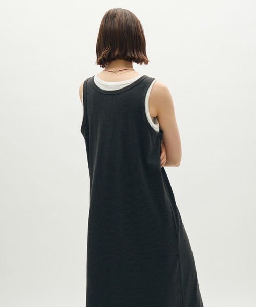 full/fill.(フルフィル)の「layered tank long onepiece / レイヤードタンクロングワンピース(ワンピース・レディース・グレー/ブラウン・FREE)」の15枚目の写真