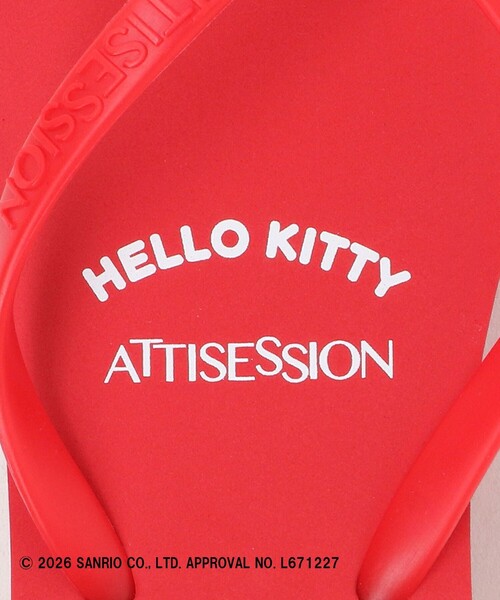ATTISESSION(アティセッション)の「<HELLO KITTY×ATTISESSION>ビーチ サンダル(サンダル・レディース・レッド/ブラック・38/36)」の3枚目の写真