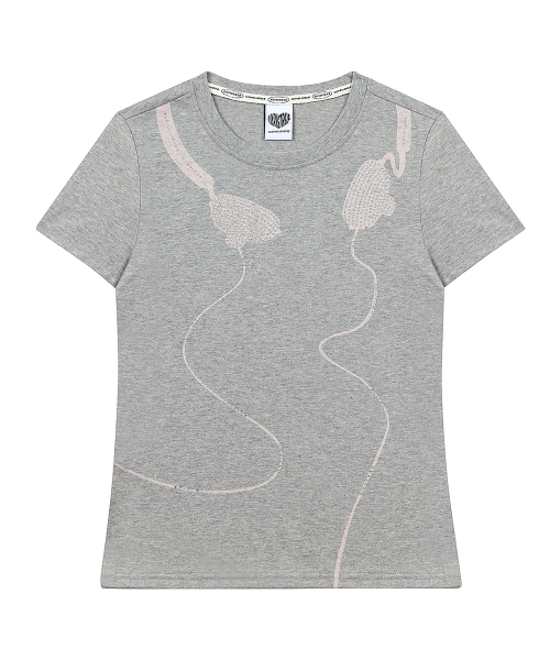 LUVISTRUE(ラヴイズトゥルー)の「SY HEADSET GRAPHIC TEE(GRAY)(Tシャツ/カットソー・レディース・その他・FREE)」の2枚目の写真