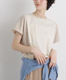 タフタコンビバックギャザーデザインカットトップス