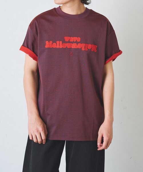COLONY 2139(コロニートゥーワンスリーナイン)の「ダブルフェイス刺繍Tシャツ(Tシャツ/カットソー・メンズ・レッド/ホワイト/ブラック・MEDIUM/LARGE)」の1枚目の写真