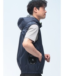SAKAZEN（サカゼン）の「GLADIATOR (グラディエーター) 空調ウェア フード付 ベスト バッテリー ファン ペルチェ 4点セット ボルトクール 裏アルミ ユニセックス（ベスト）」