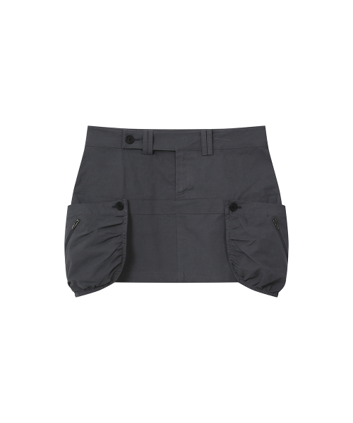 Miseki SEOUL(ミセキソウル)の「Shirring pocket mini skirt CHARCOAL(スカート・レディース・その他・1/2)」の2枚目の写真