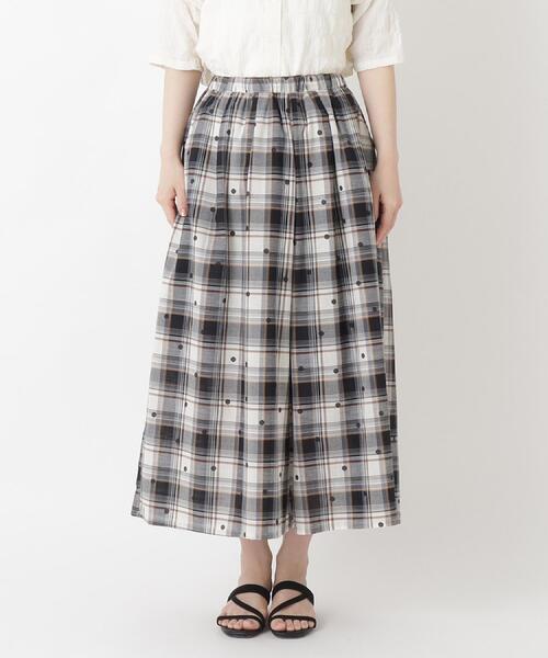 one'sterrace（ワンズテラス）の「ジャカードチェック 9分丈フレアパンツ（その他パンツ・レディース・ブラック系8/イエロー系8/ネイビー系5・02）」の16枚目の写真