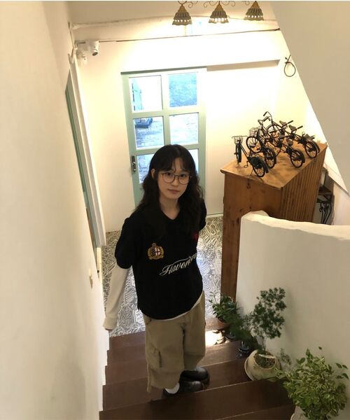 FLAVORISM(フレーバリズム)の「Red horse Pique Shirt (TT0097)(Tシャツ/カットソー・メンズ・ブラック・SMALL/LARGE/MEDIUM)」の3枚目の写真