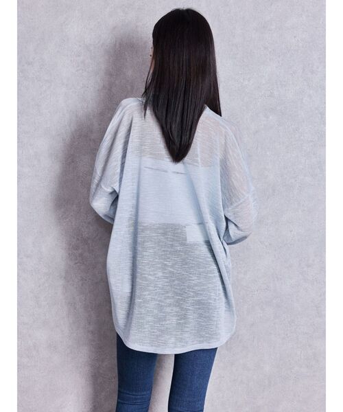 GYDA(ジェイダ)の「ラメSHEERニットシャツ(シャツ/ブラウス・レディース・ブラック/ライトブルー・FREE)」の9枚目の写真
