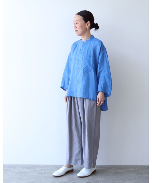 yuni(ユニ )の「△hightwist C producte dye ゴムタックパンツ(その他パンツ・レディース・チャコールグレー/グレー・FREE)」の3枚目の写真