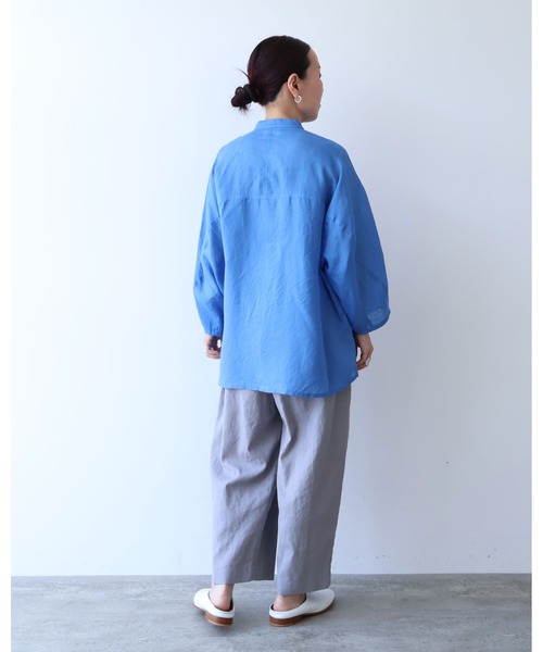 yuni(ユニ )の「△hightwist C producte dye ゴムタックパンツ(その他パンツ・レディース・チャコールグレー/グレー・FREE)」の4枚目の写真