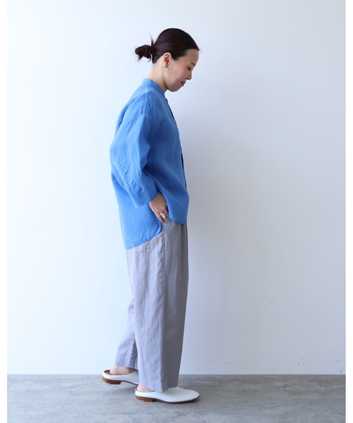 yuni(ユニ )の「△hightwist C producte dye ゴムタックパンツ(その他パンツ・レディース・チャコールグレー/グレー・FREE)」の5枚目の写真
