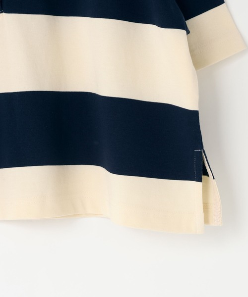 LOWRYS FARM（ローリーズファーム）の「ラガーＴＥＥ 804463（Tシャツ/カットソー・レディース・ブラウン/ネイビー・FREE）」の7枚目の写真