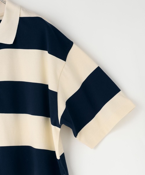LOWRYS FARM（ローリーズファーム）の「ラガーＴＥＥ 804463（Tシャツ/カットソー・レディース・ブラウン/ネイビー・FREE）」の8枚目の写真