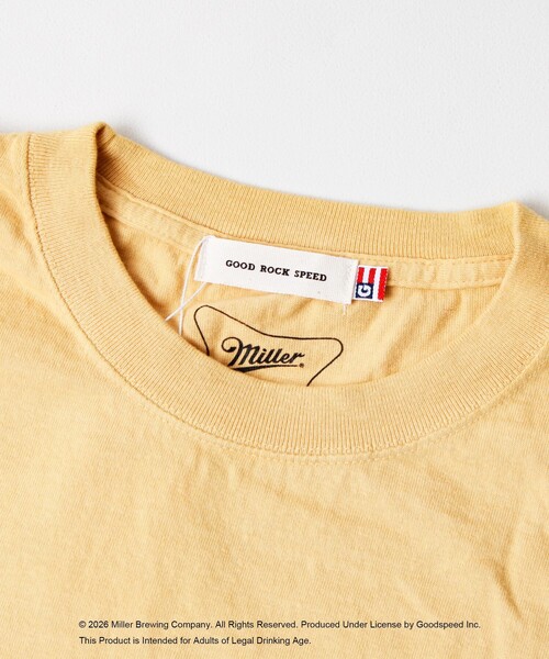 GOOD ROCK SPEED(グッドロックスピード)の「【GOOD ROCK SPEED/グッドロックスピード】Miller Tシャツ(Tシャツ/カットソー・メンズ・マスタード/オフホワイト・M/L)」の4枚目の写真