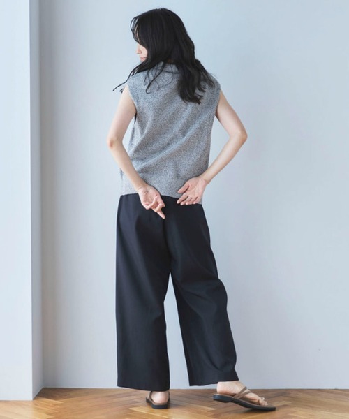 Liora by archives(リオラバイアルシーヴ)の「【Liora by archives】ウォッシャブルポロニットベスト(ベスト・レディース・ベージュ/グレー/ブラック・MEDIUM/LARGE)」の12枚目の写真