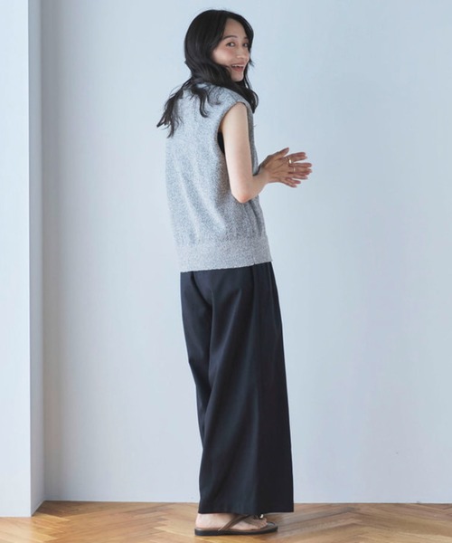 Liora by archives(リオラバイアルシーヴ)の「【Liora by archives】ウォッシャブルポロニットベスト(ベスト・レディース・ベージュ/グレー/ブラック・MEDIUM/LARGE)」の11枚目の写真