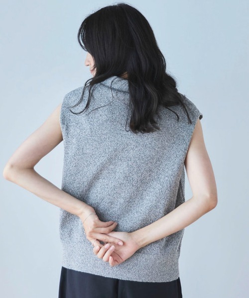 Liora by archives(リオラバイアルシーヴ)の「【Liora by archives】ウォッシャブルポロニットベスト(ベスト・レディース・ベージュ/グレー/ブラック・MEDIUM/LARGE)」の8枚目の写真