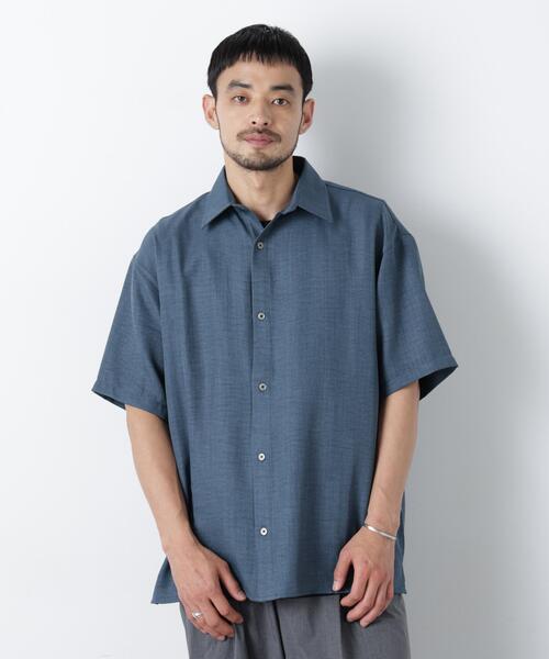 NORMANBROS(ノーマンブロス)の「NORMANBROS/NORMANBROS別注 ワッシャーシャツ半袖(シャツ/ブラウス・メンズ・ネイビー/モカ/チャコール・M/L)」の3枚目の写真