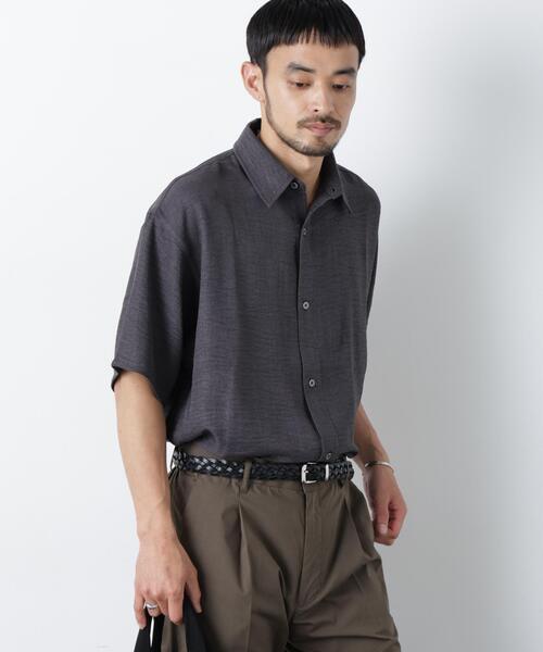 NORMANBROS(ノーマンブロス)の「NORMANBROS/NORMANBROS別注 ワッシャーシャツ半袖(シャツ/ブラウス・メンズ・ネイビー/モカ/チャコール・M/L)」の2枚目の写真