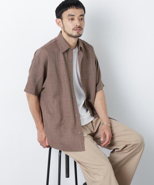 NORMANBROS(ノーマンブロス)の「NORMANBROS/NORMANBROS別注 ワッシャーシャツ半袖(シャツ/ブラウス・メンズ・ネイビー/モカ/チャコール・M/L)」の1枚目の写真