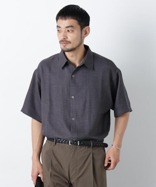 NORMANBROS(ノーマンブロス)の「NORMANBROS/NORMANBROS別注 ワッシャーシャツ半袖(シャツ/ブラウス・メンズ・ネイビー/モカ/チャコール・M/L)」の4枚目の写真