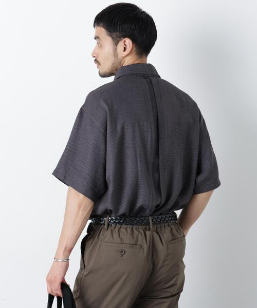 NORMANBROS(ノーマンブロス)の「NORMANBROS/NORMANBROS別注 ワッシャーシャツ半袖(シャツ/ブラウス・メンズ・ネイビー/モカ/チャコール・M/L)」の6枚目の写真