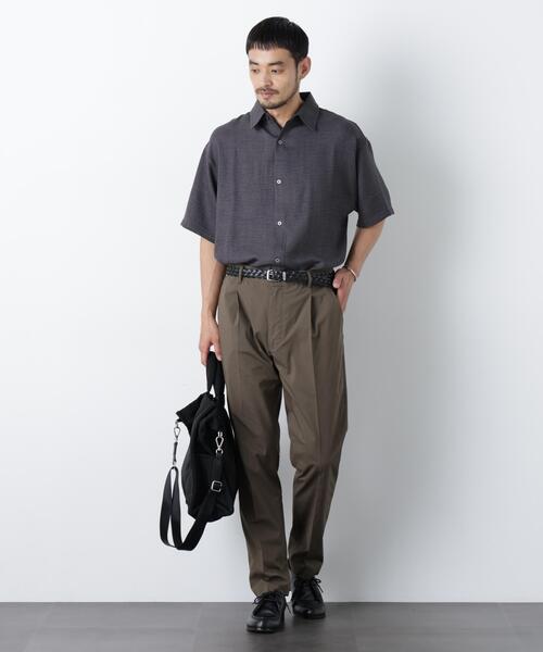 NORMANBROS(ノーマンブロス)の「NORMANBROS/NORMANBROS別注 ワッシャーシャツ半袖(シャツ/ブラウス・メンズ・ネイビー/モカ/チャコール・M/L)」の7枚目の写真